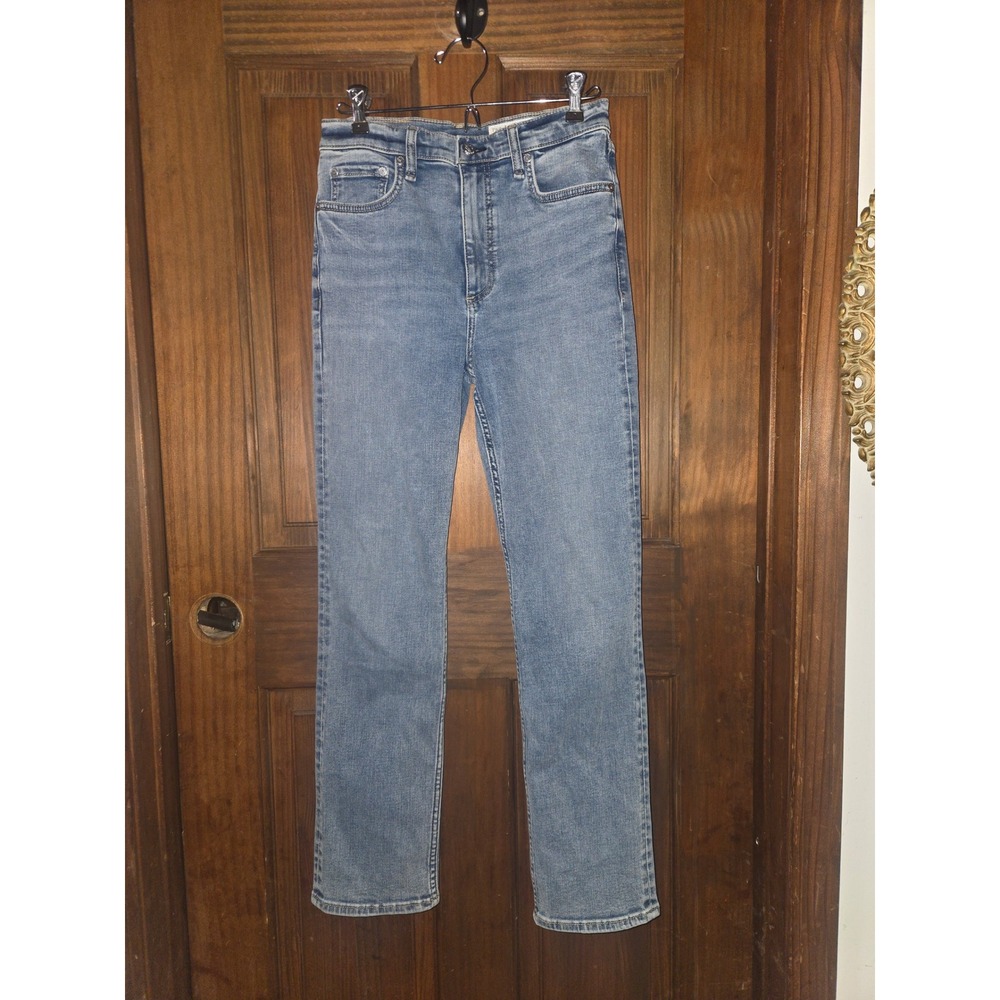 Rag & Bone Wren High-Rise Ankle Slim Jeans Nyasa Blue RJ3025F1XNY Size 26 - Picture 2 of 7